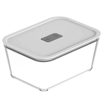 Pote De Vidro com Tampa Hermética 2,4L Mantimento Fresh Lock Ou Branco Forno Microondas Branco