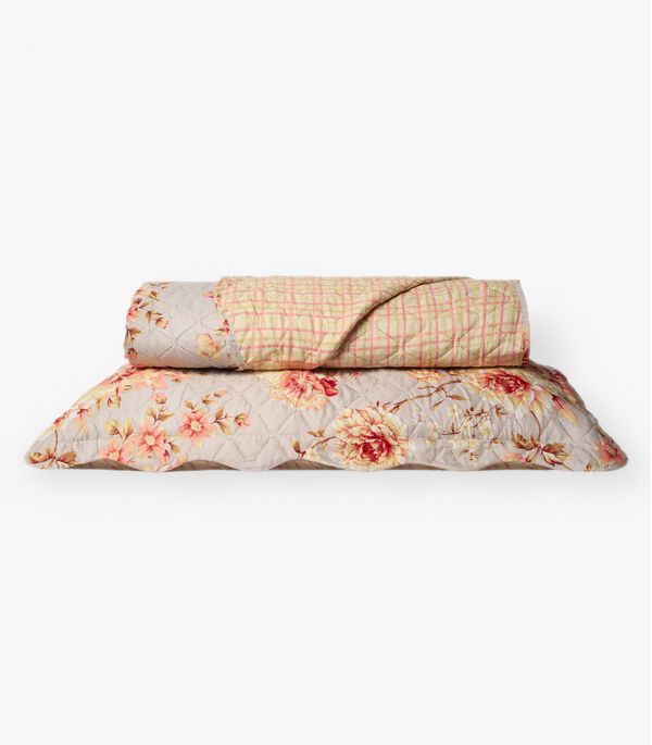 Cobreleito Casal Estampado Dupla Face Lepper Bege UN / Bege