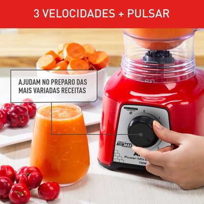 Liquidificador ARNO Power Mix ESSENTIAL LQ18 700W VM 220V Vermelho / 220V