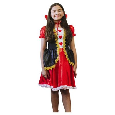 Fantasia Rainha De Copas Infantil Tamanho M