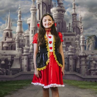 Fantasia Rainha De Copas Infantil Tamanho M