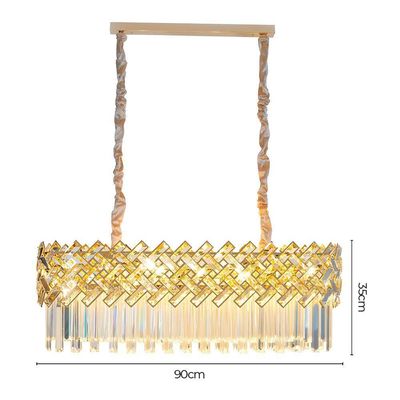 Lustre Pendente Skylight Lor 4005-1 Dourado Retangular 90 G9 Bivolt Dourado