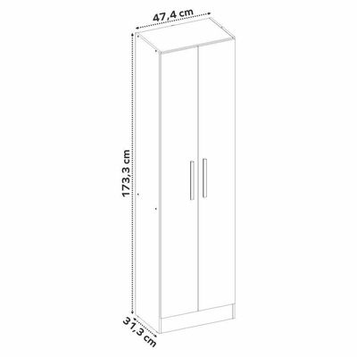 Armario Multiuso Duplo Nt4045 Notável Móveis Freijó/off White
