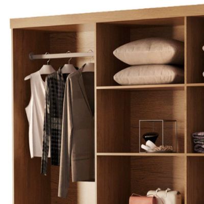 Guarda Roupa Casal Heros Com 8 Portas E 4 Gavetas Moderna Naturalle Grafite