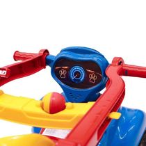 Quadriciclo Infantil Dog Boy Azul Com Haste Para Empurrar
