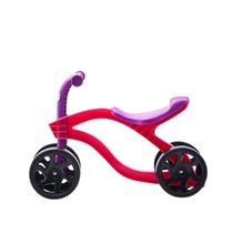 Bicicleta De Equilíbrio Rosa Infantil Sem Pedal Com 4 Rodas