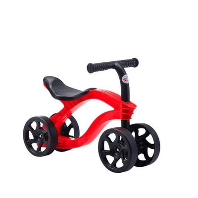 Bicicleta De Equilíbrio Vermelha Infantil Sem Pedal 4 Rodas