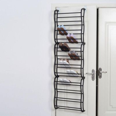 Sapateira Preta Vertical De Parede Ou Porta Para 36 Pares