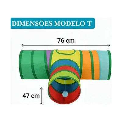 Túnel Em T Para Gato Labirinto Interativo Brinquedo Pet