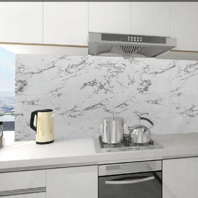 Papel De Parede Adesivo Mármore Cinza Pvc 5 Metros X 60cm