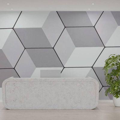 Papel De Parede Adesivo Geométrico Pvc 5 Metros X 45cm