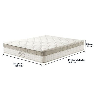 Cama Box Baú Preto E Colchão King Best Bege Molas Ensacadas Casal Anjos