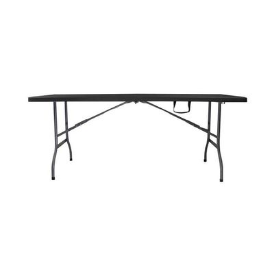 Mesa Preta Dobrável 180cm Camping Eventos Churrasco Feiras