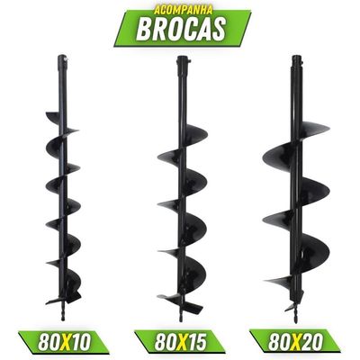 Trado Motorizado Menegotti Mps52 + 3 Brocas + óleo Toyama 2t