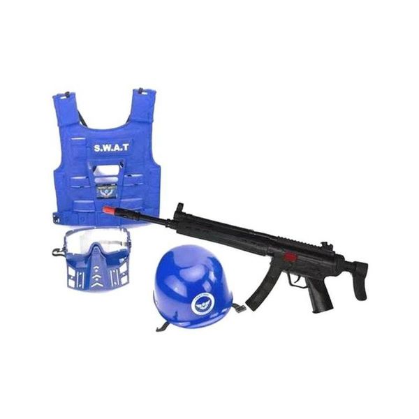 Kit Policial Swat Com Rifle E Acessórios Brinquedo Infantil