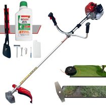 Roçadeira Kawashima 43cc C/ Carretel + Faca 2p + óleo Stihl