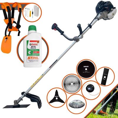 Roçadeira Cg430-b + Faca 2p 3p 40d 80d + Escova + óleo Stihl