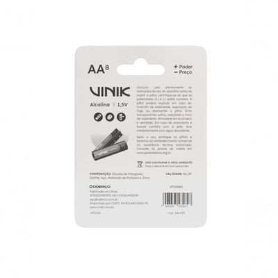 Pilha Alcalina Aa C/8 1.5v - Vp2ab8a