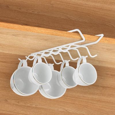 Suporte para Xícaras e Canecas Arthi Com Ponteira Plástica - Branco