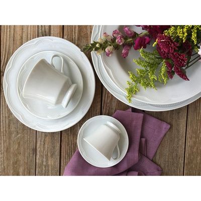 Conjunto de Pratos de Sobremesa Germer Cottage em Porcelana 20,5 cm – 6 Peças