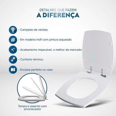 Assento Sanitário Com Fechamento Lento Anturius Verde Para Vaso Luzarte