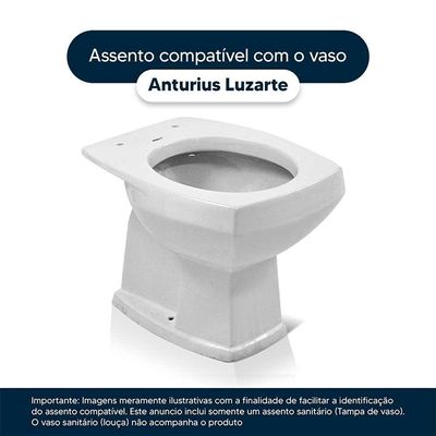 Assento Sanitário Com Amortecedor Anturius Verde Para Vaso Luzarte