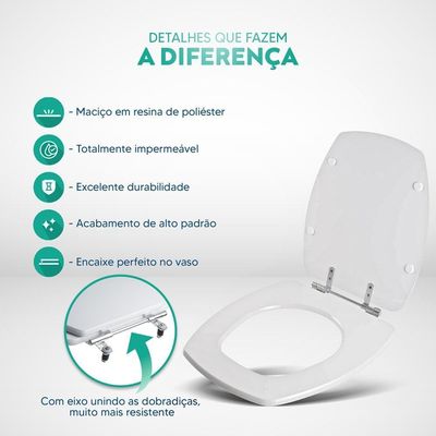 Assento Sanitário Thema Fume Transparente P- Louça Incepa