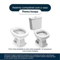 Assento Sanitário Thema Fume Transparente P- Louça Incepa