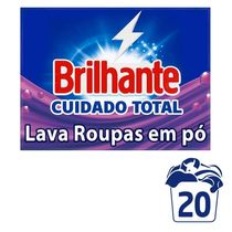 Lava-roupas Em Pó Brilhante Cuidado Total Roupas Brancas E Coloridas 1,6kg