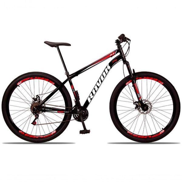 Bicicleta Aro 29 Suspensão Dianteira Bike Aço 21 Marchas Freio A Disco Vermelho