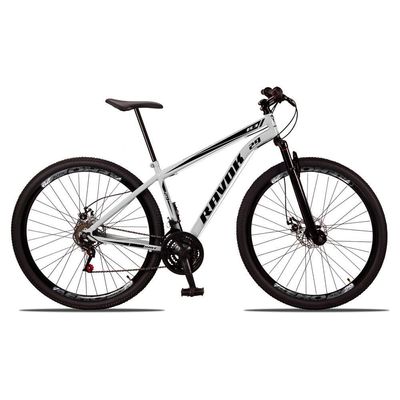 Bicicleta Aro 29 Suspensão Shimano Bike 21 Marchas Aço Branco