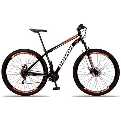 Bicicleta Aro 29 Suspensão Shimano Bike 21 Marchas Aço Laranja