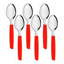 Jogo 6 Colheres De Mesa New Caprese Vermelho Fratelli Inox