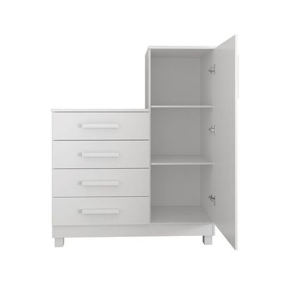 Comoda Adulto Alta Para Quarto Versátil Branca
