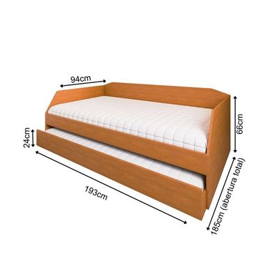 Bicama Cama Auxiliar Americana Luxo Em Mdf Resistente Nobre Nature