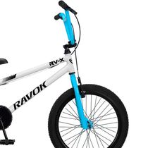 Bicicleta Aro 20 Bmx Rv-x Aero Freio V-brake Infantil Branca E Azul