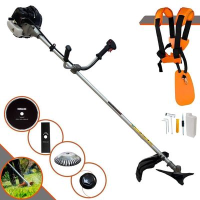 Roçadeira Cg430-b 43cc 1,7hp Anmax Com 4 Opções De Cortes