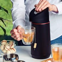 17546751196625 Garrafa Térmica Tramontina Exata Aço Inox Preto 1,2L para Água Café Chá com Ampola de Vidro