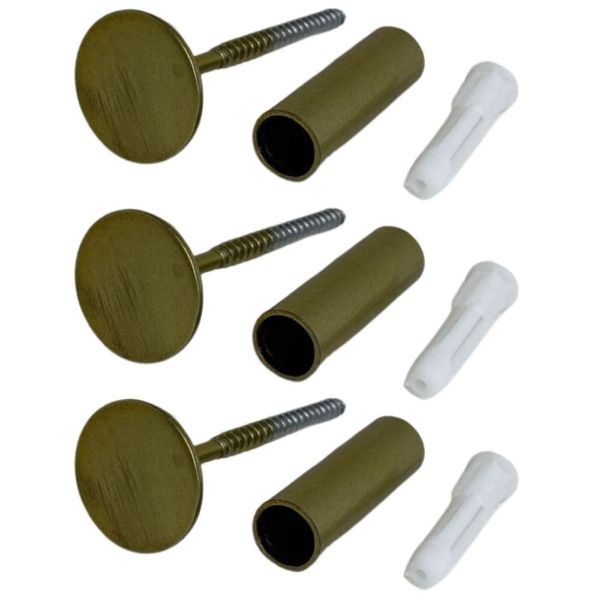 Kit 3 Pinos Metálicos 3cm Dourados Ganchos de Parede Cabideiros Duler Multiuso