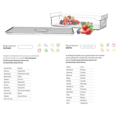 Organizador De Geladeira Empilhável 2,8L Clear Fresh Com Respiradouro Frutas Legumes Vegetais OU