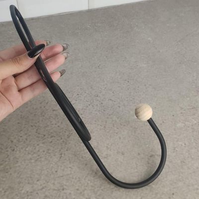 Gancho Cabideiro de Aço Preto Cifra Música 28cm Suporte de Parede Pendurar Roupa Bolsas