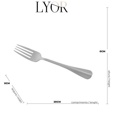 Faqueiro 24 Peças Lyor em Aço Inox Positano