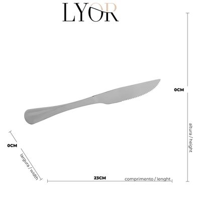 Faqueiro 24 Peças Lyor em Aço Inox Positano