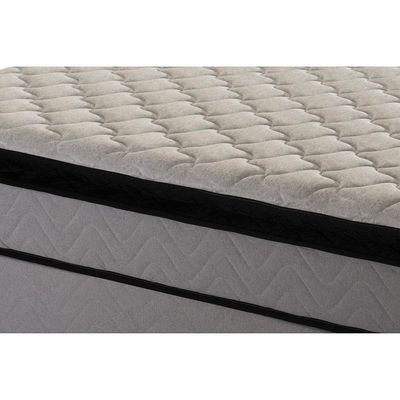 Colchão de Casal Hellen Titanium com Espuma D28 e Pillow Top 24x138x188cm - Cinza/Preto
