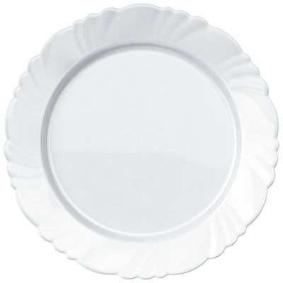 Conjunto de Pratos Rasos Duralex Pétala em Vidro 25,5 cm Branco – 24 Peças