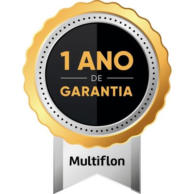 Caldeirão Gourmet Multiflon com Tampa de Vidro e Antiaderente de Alumínio - 22cm