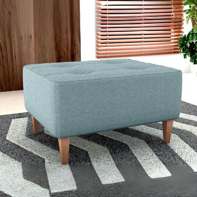 Puff Para Sala 62 Cm Piva Tecido Boucle F495 Azul Milani Store Azul