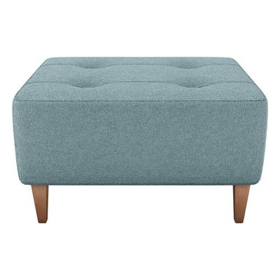 Puff Para Sala 62 Cm Piva Tecido Boucle F495 Azul Milani Store Azul