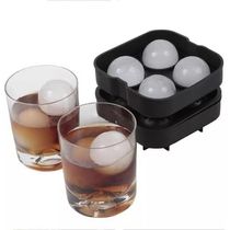 Forma Gelo Bola Esfera Grande Silicone Bola 4 Em 1 Gigante Whisky Drinks Com Funil Frutas Bar Festa