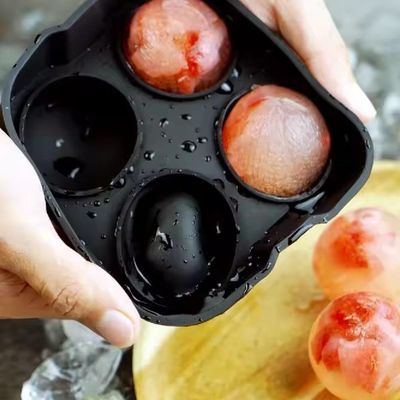 Forma Gelo Bola Esfera Grande Silicone Bola 4 Em 1 Gigante Whisky Drinks Com Funil Frutas Bar Festa